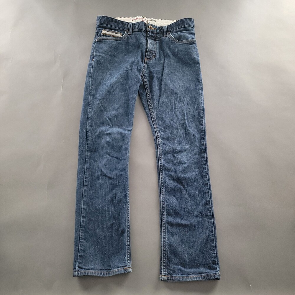 Vans V56 Pants Men 32 Blue Straight Leg Skate Customade For You Button Fly Twill